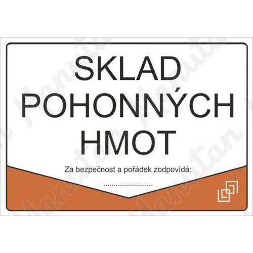 Informační tabulky - Sklad pohonných hmot