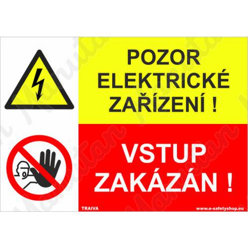 Výstražné tabulky - Pozor elektrické zařízení