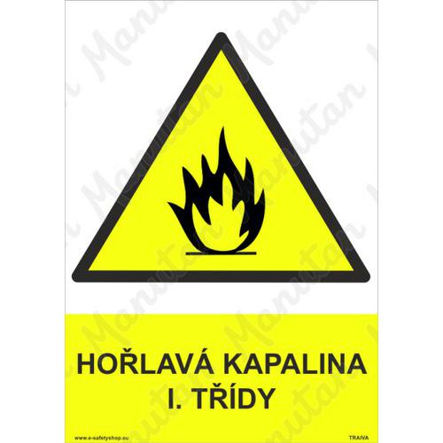 Výstražné tabulky - Hořlavá kapalina I. třídy