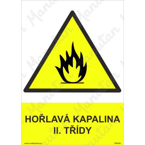 Výstražné tabulky - Hořlavá kapalina II. třídy