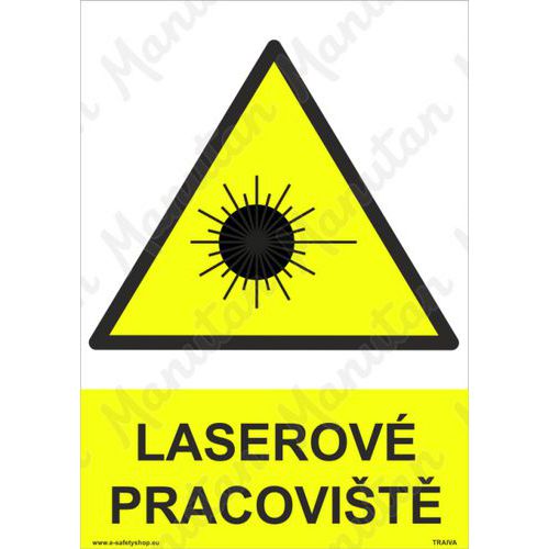 Výstražné tabulky - Laserové pracoviště