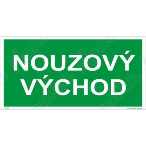 Tabulky bezpečí, fotoluminiscenční - Nouzový východ