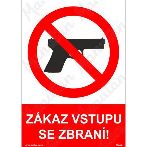 Zákazové tabulky - Zákaz vstupu se zbraní