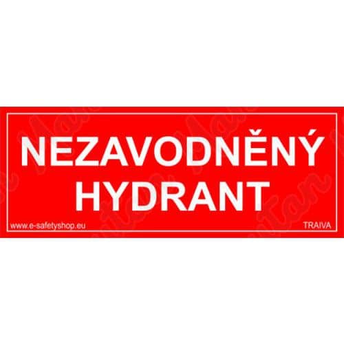 Požární tabulky - Nazavodněný hydrant