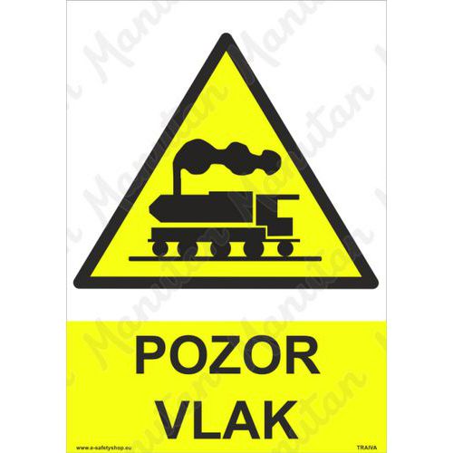 Výstražné tabulky - Pozor vlak