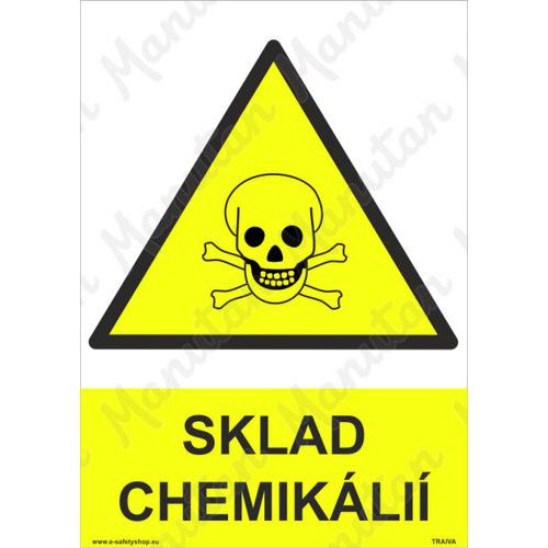 Výstražné tabulky - Sklad chemikálií