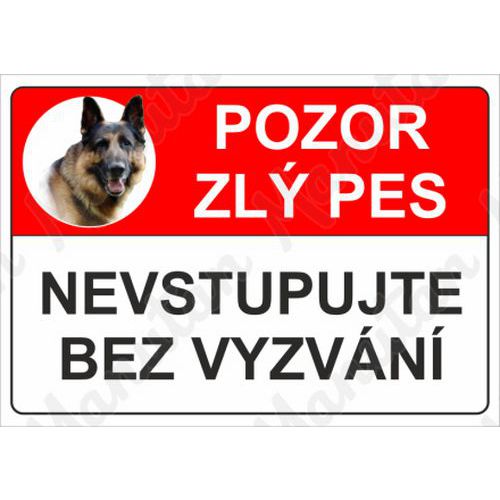 Výstražné tabulky - Pozor zlý pes