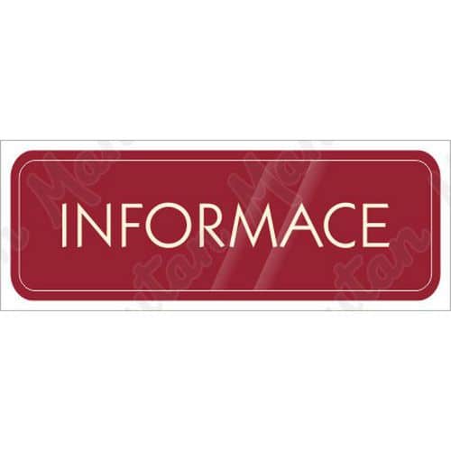 Informační tabulky - Informace