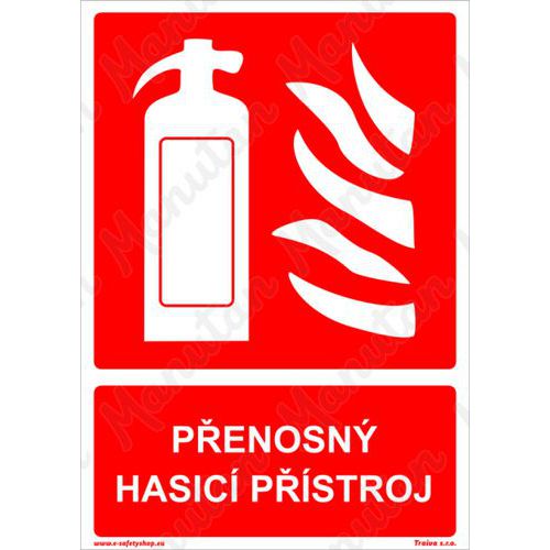 Požární tabulky - Přenosný hasicí přístroj