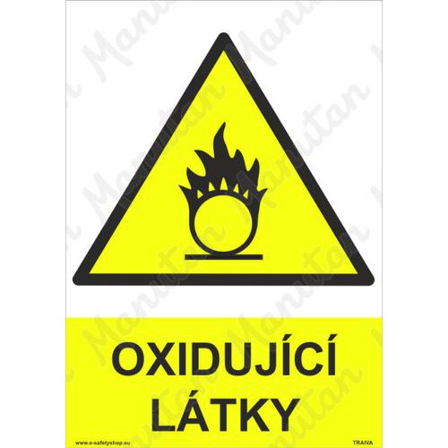 Výstražné tabulky - Oxidující látky