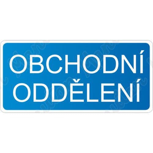 Informační tabulky - Obchodní oddělení