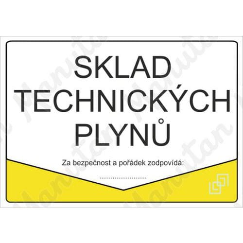 Informační tabulky - Sklad technických plynů