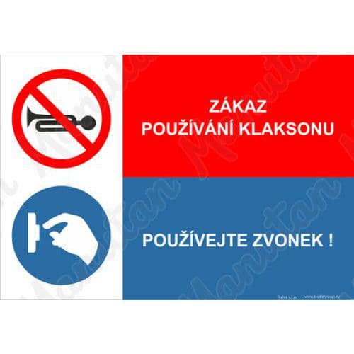 Zákazové tabulky - Zákaz používání klaksonu