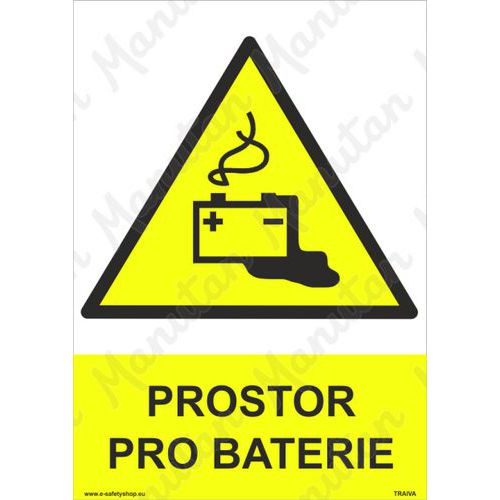 Výstražné tabulky - Prostor pro baterie