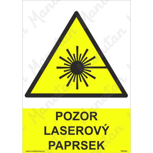 Výstražné tabulky - Pozor laserový paprsek