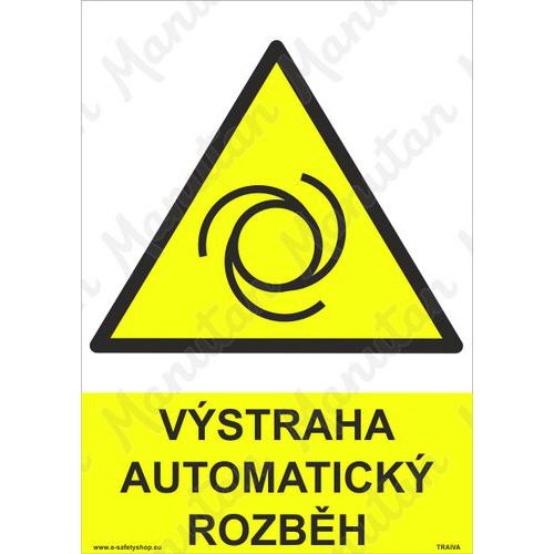 Výstražné tabulky - Výtraha automatický rozběh