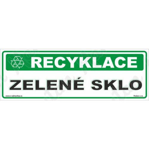 Informační tabulky - Recyklace zelené sklo