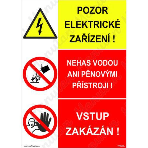 Výstražné tabulky - Pozor elektrické zařízení