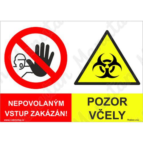 Zákazové tabulky - Pozor včely nepovolaným vstup zakázán