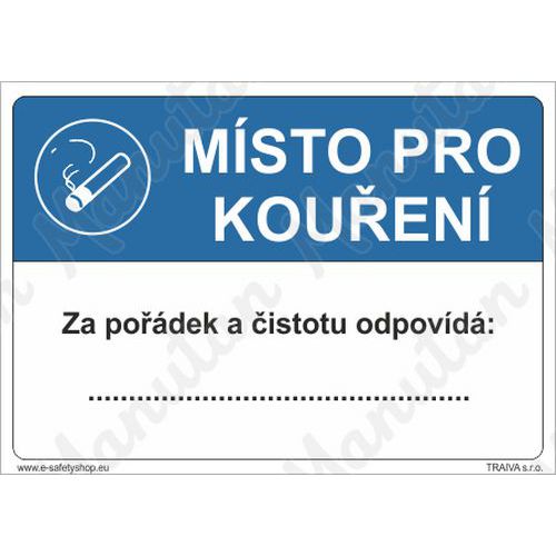 Příkazové tabulky - Místo pro kouření