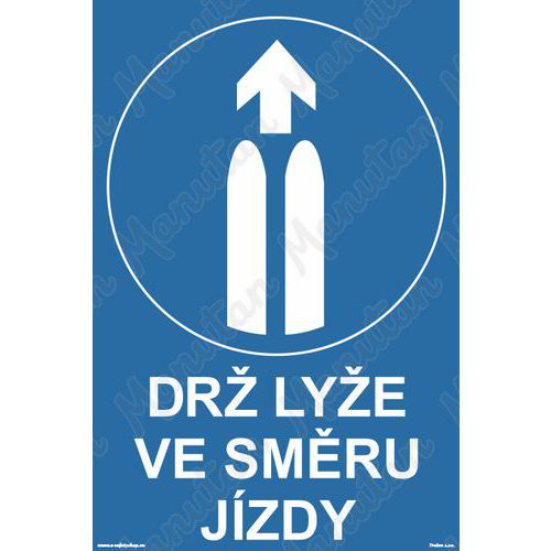 Příkazové tabulky - Drž lyže ve směru jízdy