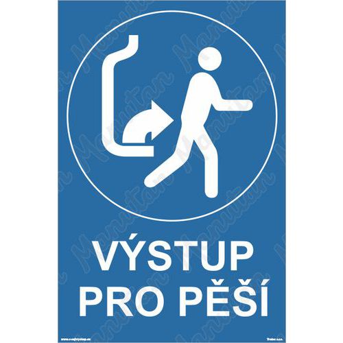 Příkazové tabulky - Výstup pro pěší