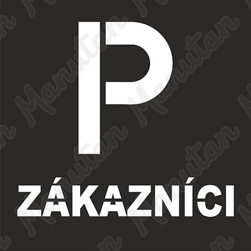 Vodorovné značení - Šablona parkoviště pro zákazníky