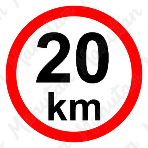 Příkazové tabulky - Omezení rychlosti 20 km/h