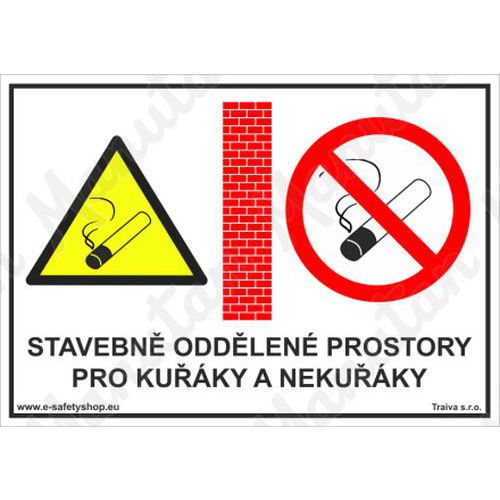 Informační tabulky - Stavebně oddělené prostory pro kuřáky a nekuřáky