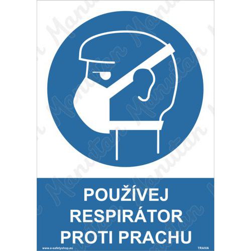 Příkazové tabulky - Používej respirátor proti prachu