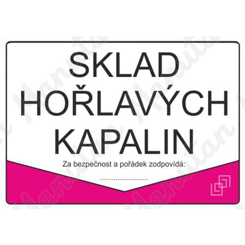 Informační tabulky - Sklad hořlavých kapalin