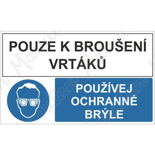 Příkazová tabulka - Pouze k broušení vrtáků