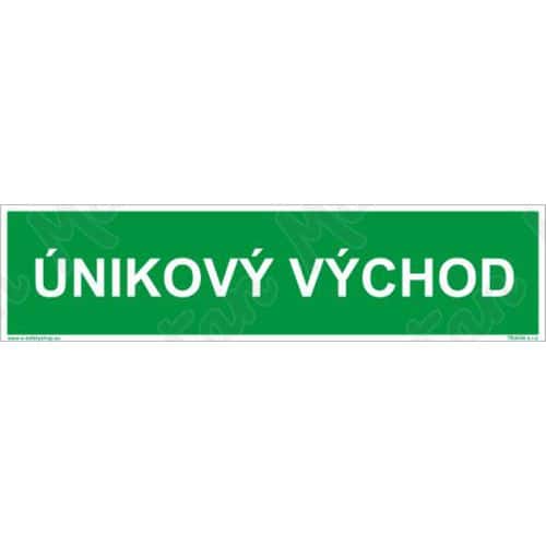 Únikové fotoluminiscenční bezpečnostní tabulky - Únikový východ