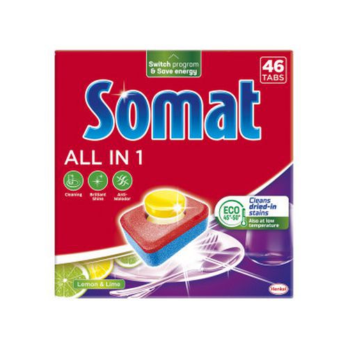 Somat tablety do myčky All In 1 LemonLime, 46 ks