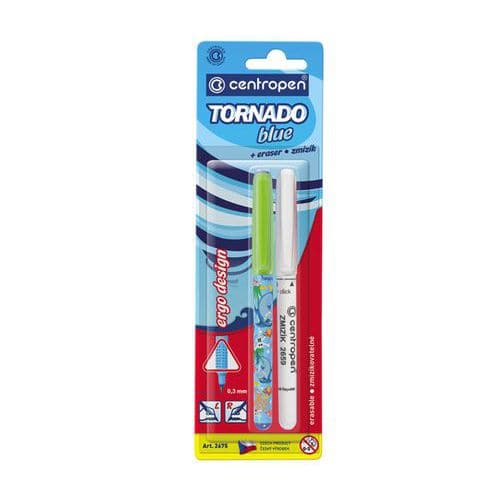 Popisovač CENTROPEN Tornádo + zmizík 2675/2 BLUE