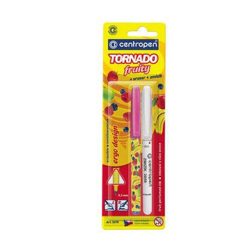 Popisovač CENTROPEN Tornádo + zmizík 2675/2 FRUITY