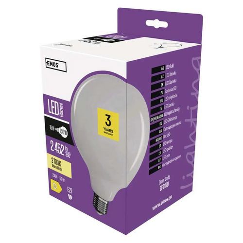 LED žárovky Filament Globe, patice E27, 18 W