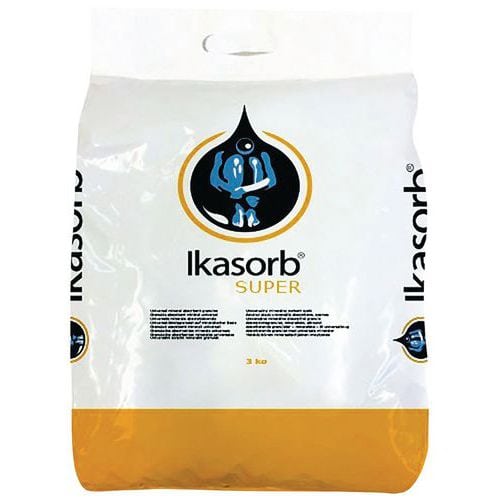 Sypký sorbent Ikasorb Super, sorpční kapacita 30 l, balení 3 kg