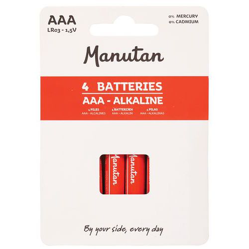 Alkalická baterie Manutan Expert AAA (LR03), 4 ks