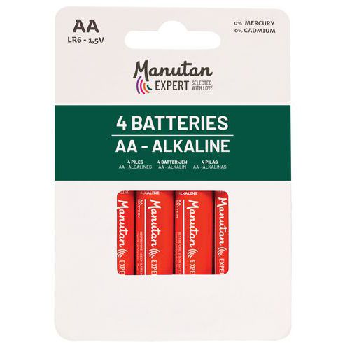Alkalická baterie Manutan Expert AA (LR06), 4 ks