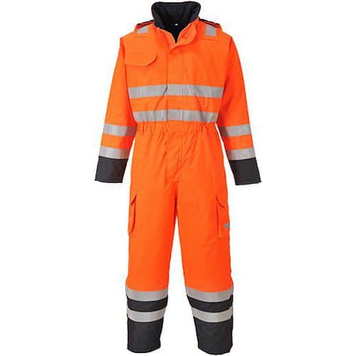 Kombinéza Bizflame Rain Hi-Vis Multi, modrá/oranžová