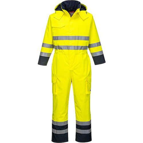 Kombinéza Bizflame Rain Hi-Vis Multi, modrá/žlutá