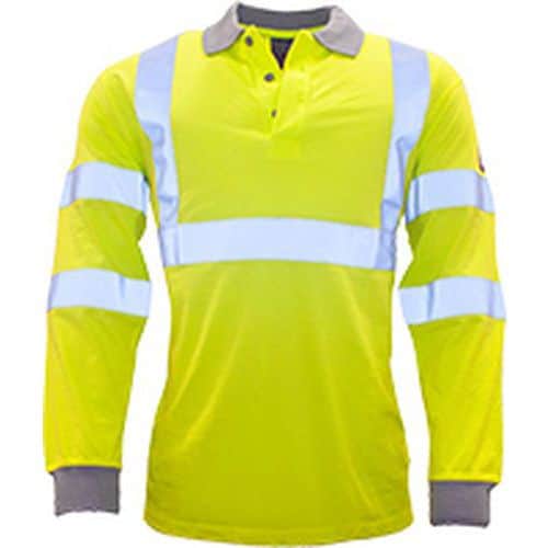 Polokošile s dlouhými rukávy Flame Resistant Anti-Static Hi-Vis, žlutá