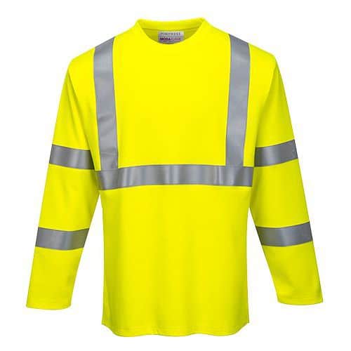FR Hi-Vis tričko s dlouhým rukávem, žlutá