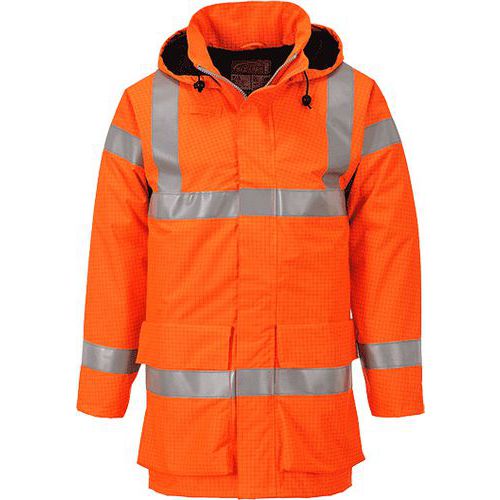 Bunda Bizflame Rain Hi-Vis Multi Lite, oranžová