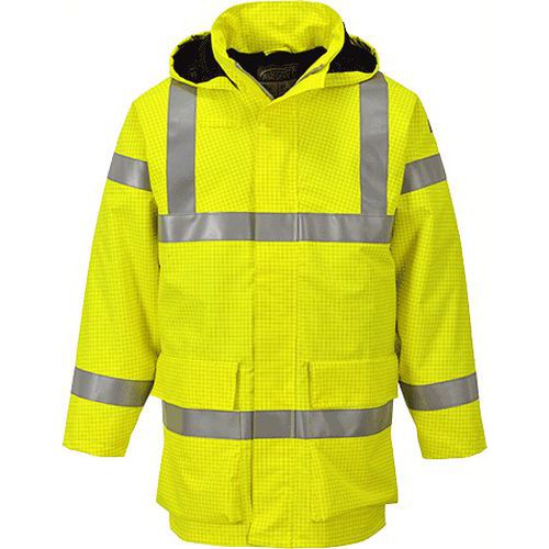 Bunda Bizflame Rain Hi-Vis Multi Lite, žlutá