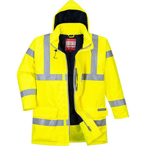 Bunda Bizflame Rain Hi-Vis Antistatic FR, žlutá