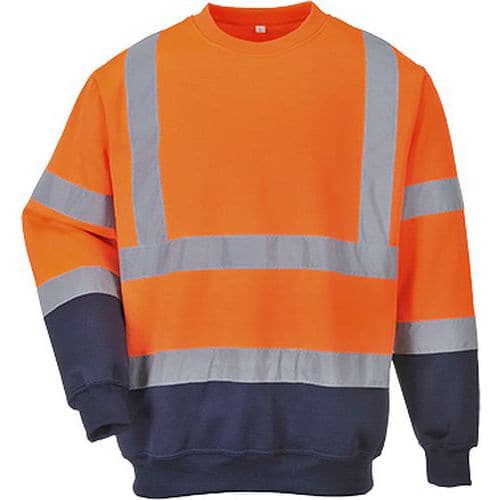 Reflexní mikina Hi-Vis, oranžová/modrá