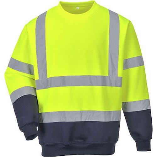 Reflexní mikina Hi-Vis, žlutá/modrá