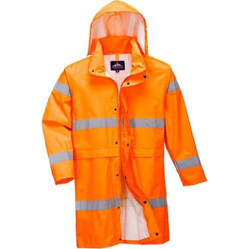 Reflexní Hi-Vis pláštěnka, délka 100 cm, oranžová